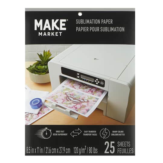 8.5" x 11" Sublimation Paper, 25 Sheets by Make Market®